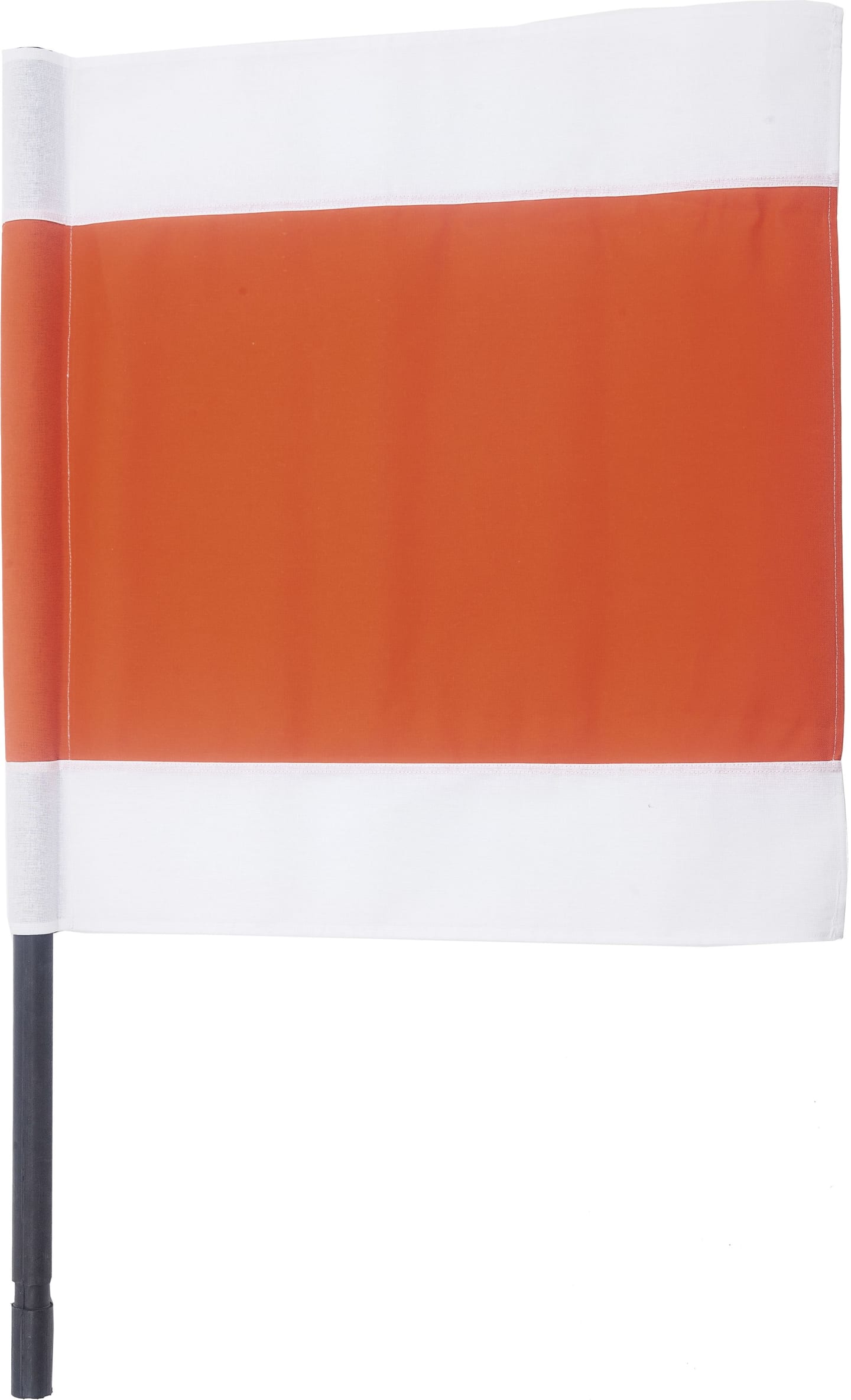 Warnflagge 500 x 525 mm weiß; rot, mit Gummistiel, für Schneepflug