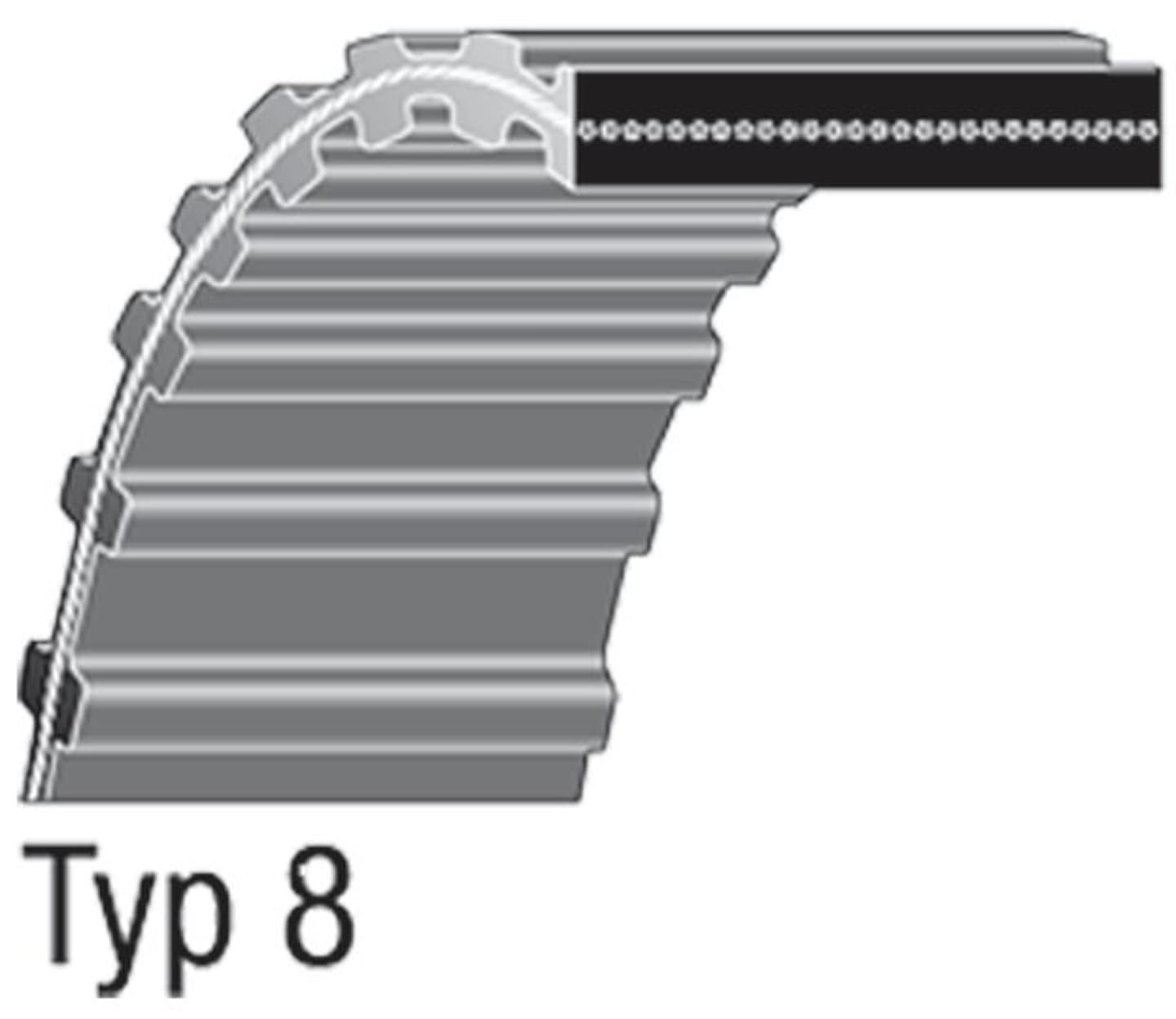 Doppelzahnriemen 2600-DS8M-20 für Messersteuerung Aufsitzmäher John Deere LTR155, 166, 180