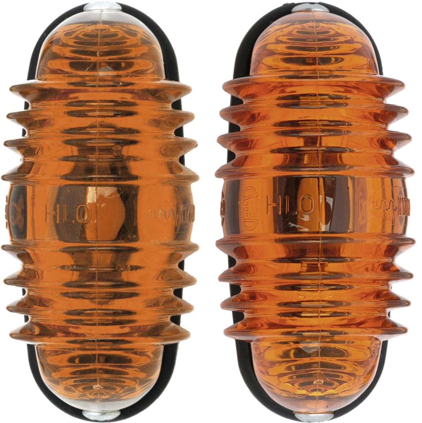 Hella® Blinkleuchte oval, vorn/hinten links/rechts, 83 x 40 x 41 mm, mit/ohne chrombrillantem Rand, Befestigung Anbau; senkrecht; 2 St. Schraube M 4