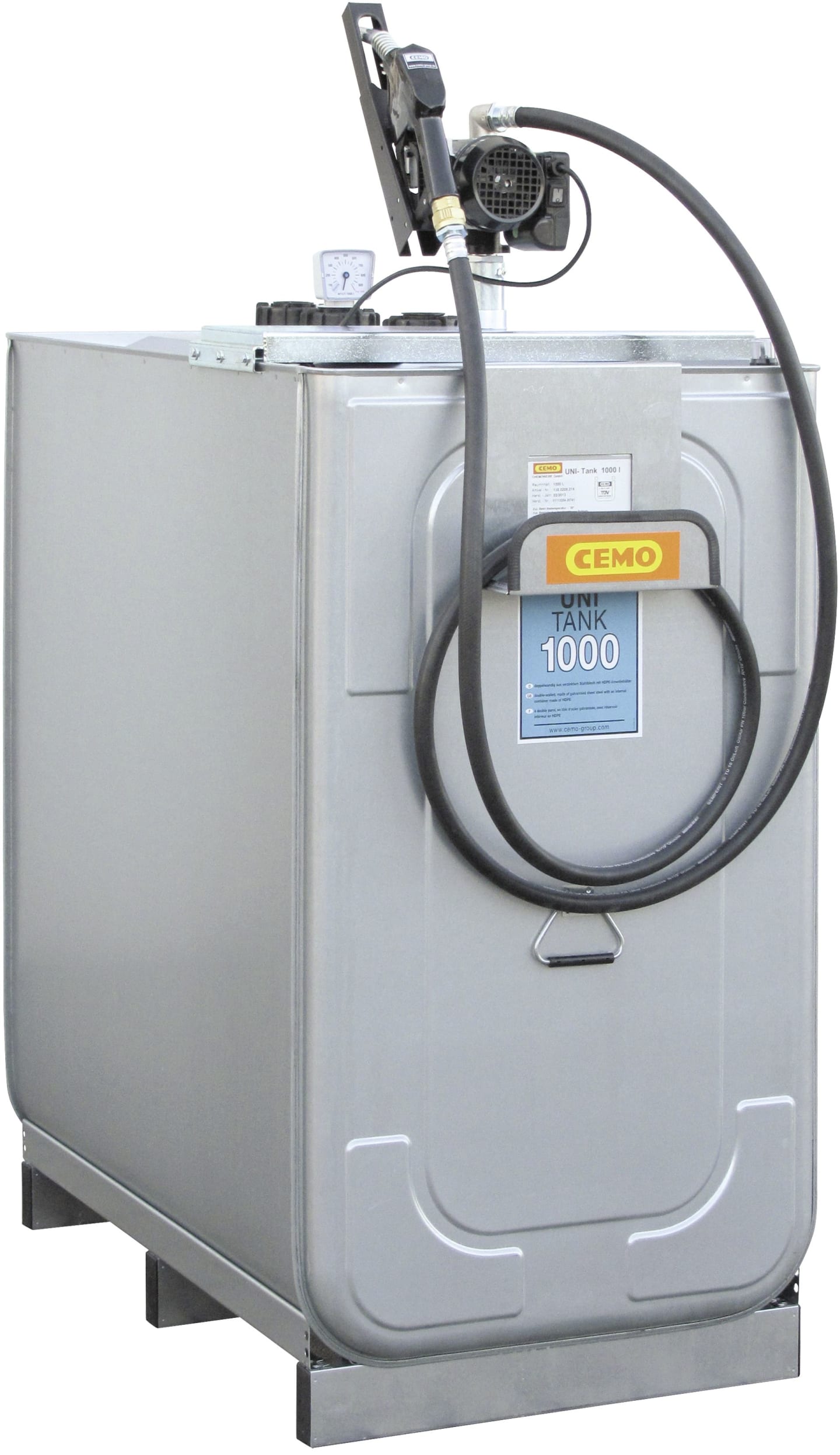 Cemo Tankanlage "Uni" 1.000 l, für Diesel; RME, stationär, 230 V-Pumpe, stationär, Einsteigerpaket Premium, 10239