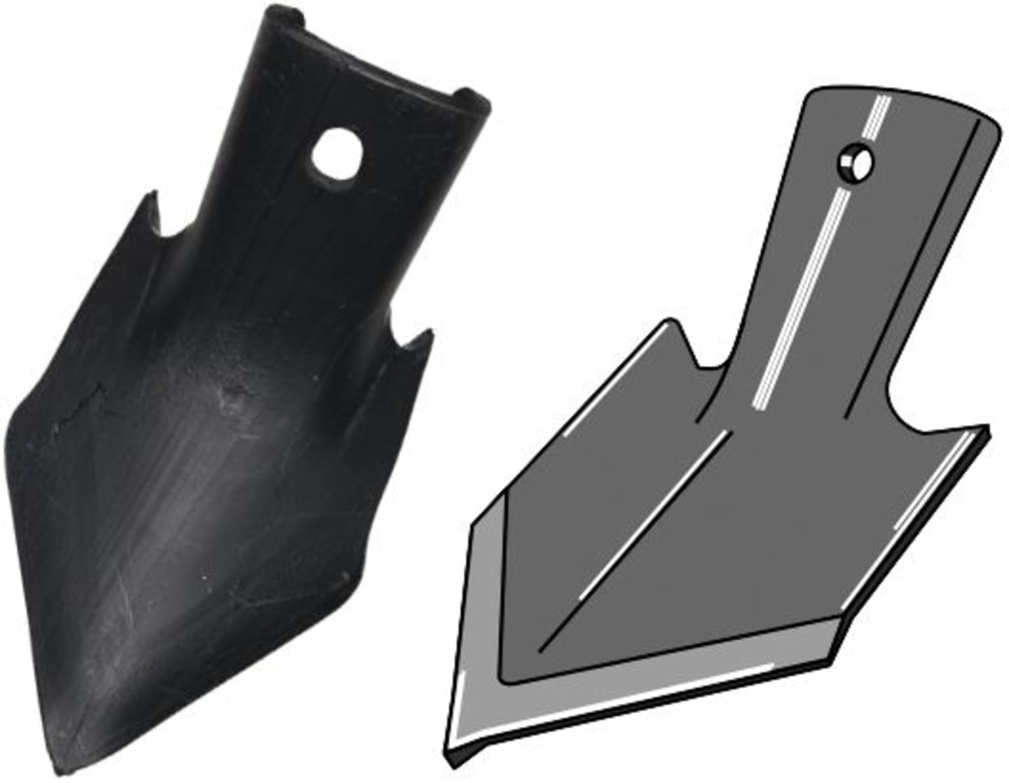 Industriehof® Flügelschar 110 mm für Nichols Schnellwechselsystem, Rabe, 101.QC-08