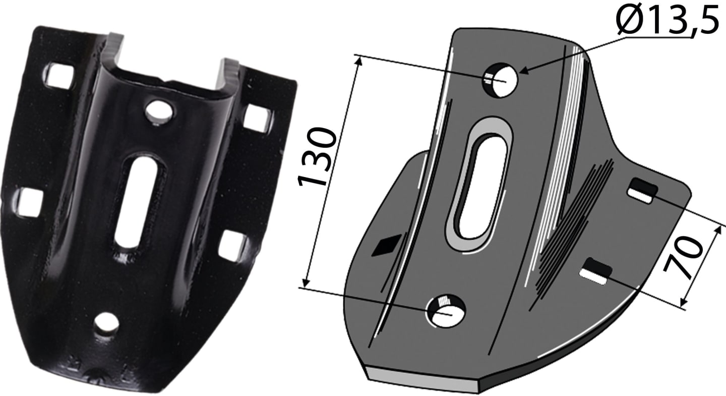 Industriehof® Scharfuß Abstand Bohrungen 130 mm für Grubber Dal-Bo, 101.IND-9000