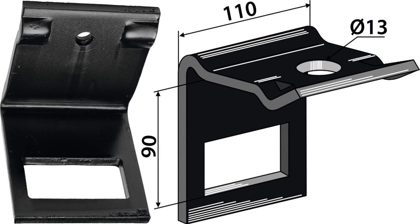 Industriehof® Zinkenhalter "D" für Kultizinken 80 x 10 mm, Passender Rahmen 80 x 80 mm für Dal-Bo, Doublet Record, HE-VA, 1.HH17-3969