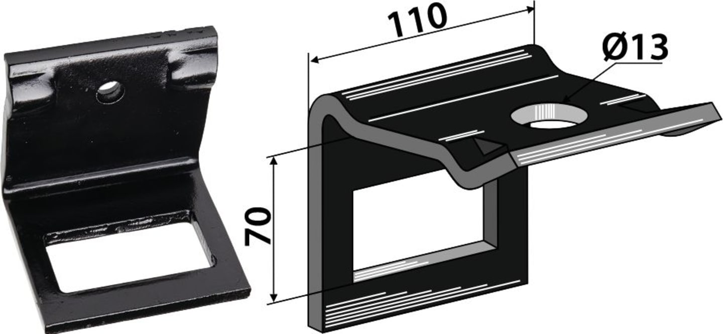 Industriehof® Zinkenhalter "D" für Kultizinken 80 x 10 mm, Passender Rahmen 60 x 60 mm für Dal-Bo, Doublet Record, HE-VA, 1.HH17-3965