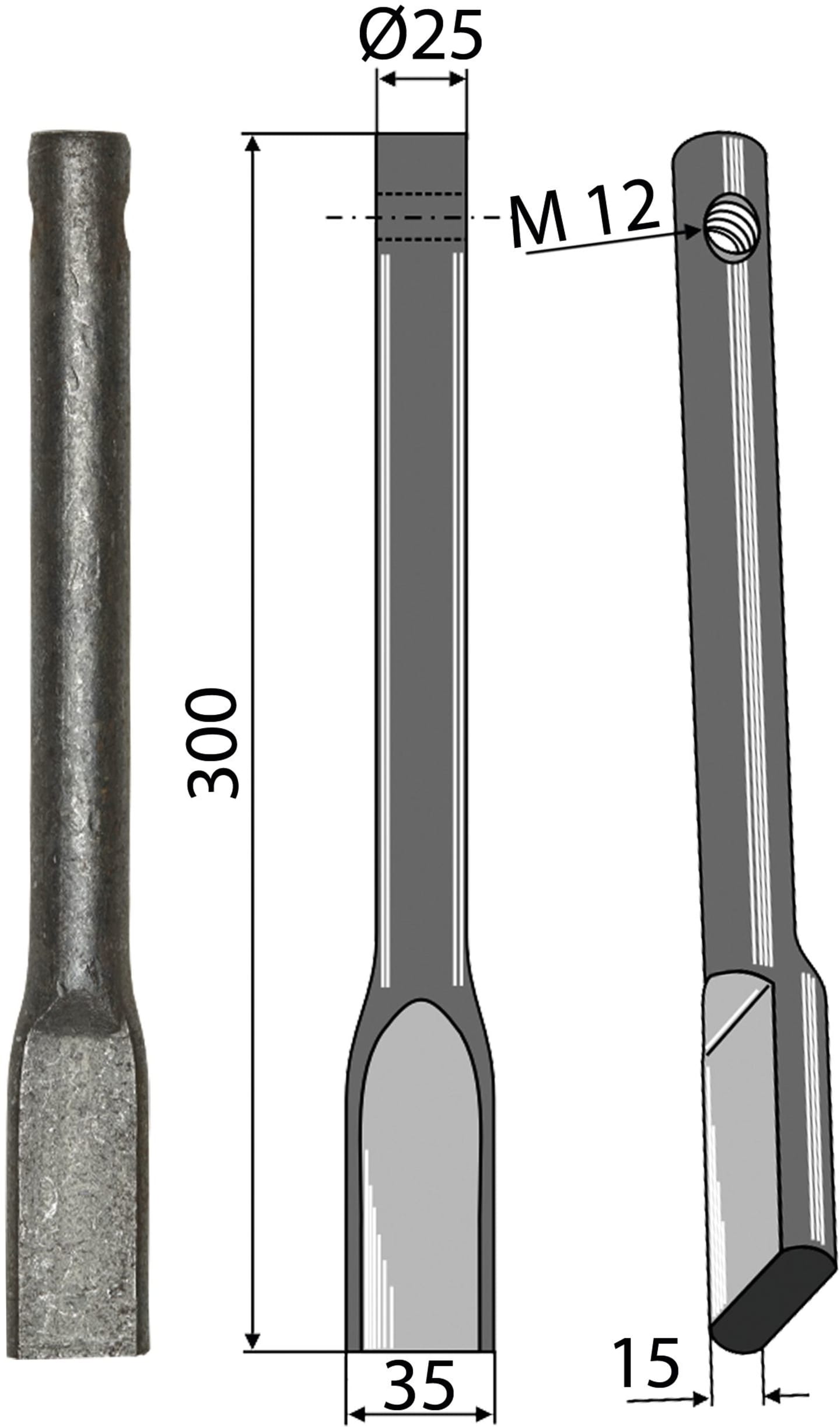 Industriehof® Schleppzinken 300 x 15 mm, für Dal-Bo, HE-VA, 10.RH-118