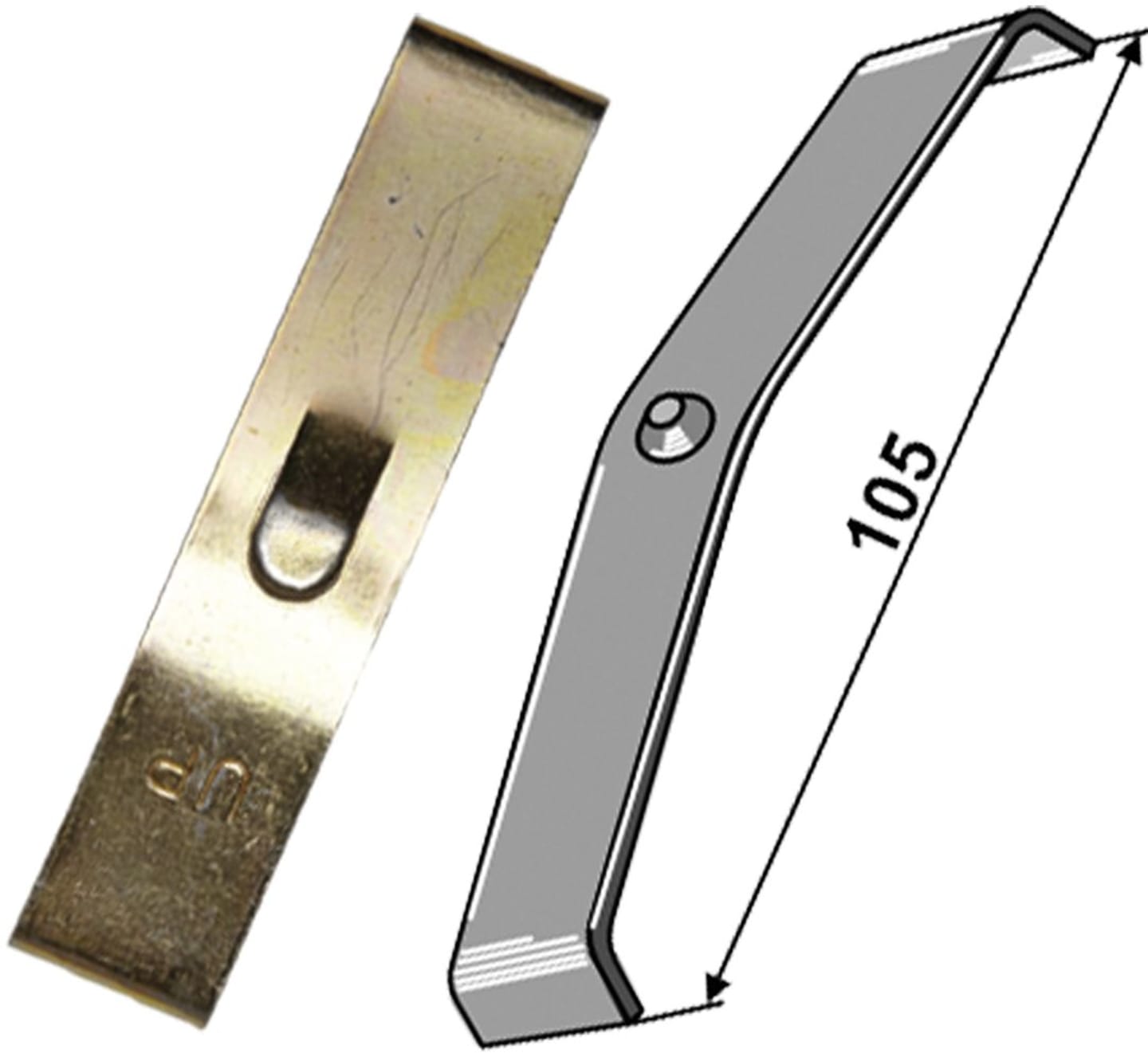 Industriehof® Sicherungsfeder Länge 105 mm für Nichols, Rabe Schnellwechselsystem, 101.QC-05