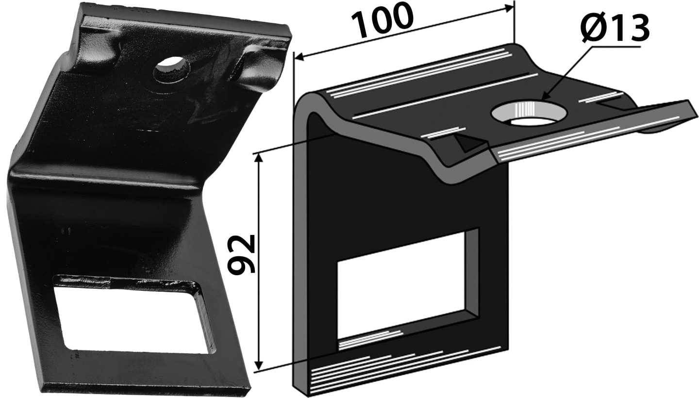 Industriehof® Zinkenhalter "D" für Köckerling: Allrounder, Kultizinken 70 x 12 mm, Passender Rahmen 80 x 80 mm für Köckerling, 1.HH17-3204