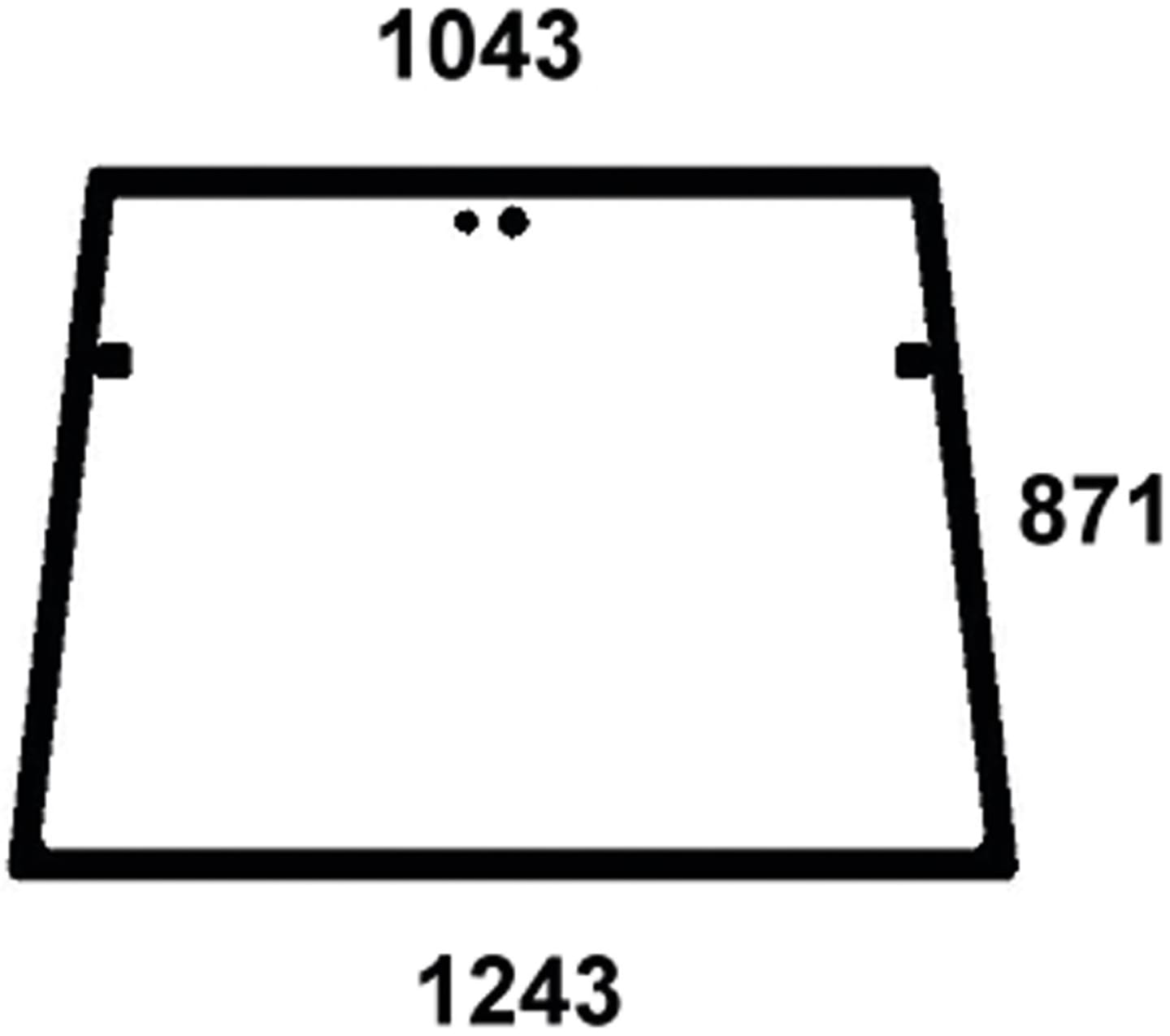 Frontscheibe klar, für Traktor Case IH 3200, 4200 – Low Profile