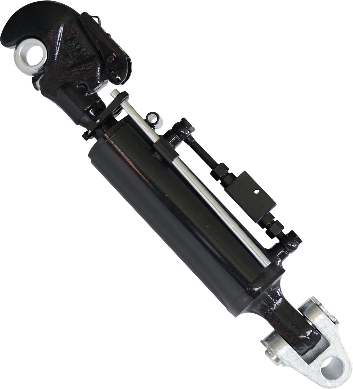 Hydraulischer Oberlenker Kat. 3/3 (32 mm), Länge 600 – 765 mm, mit Fanghaken und Gabelgelenk