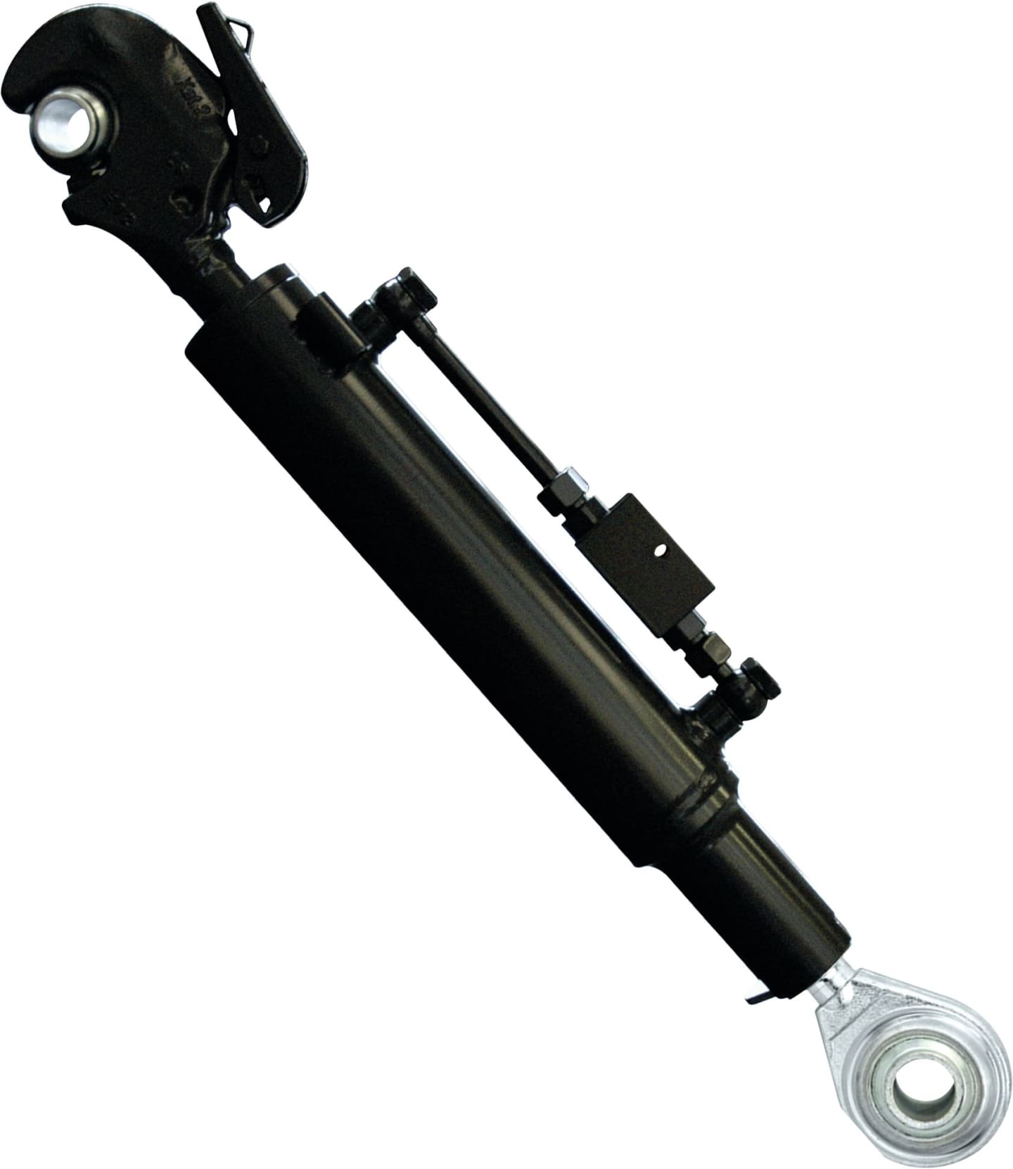 Hydraulischer Oberlenker Kat. 3/2, Länge 665 – 875 mm, mit Fanghaken und Kugelgelenk, Spindelverstellung 50 mm