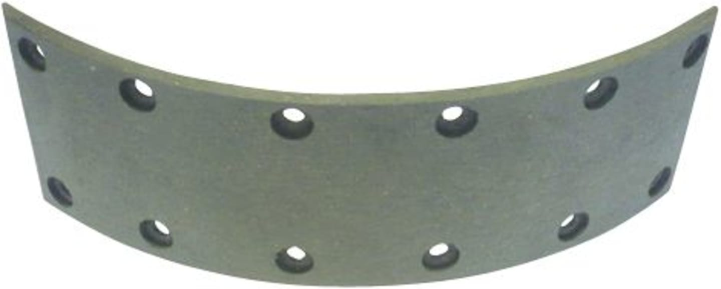 Bremsbelag 205 x 63 x 4,5 mm, 12 Bohrungen, für Traktor David Brown