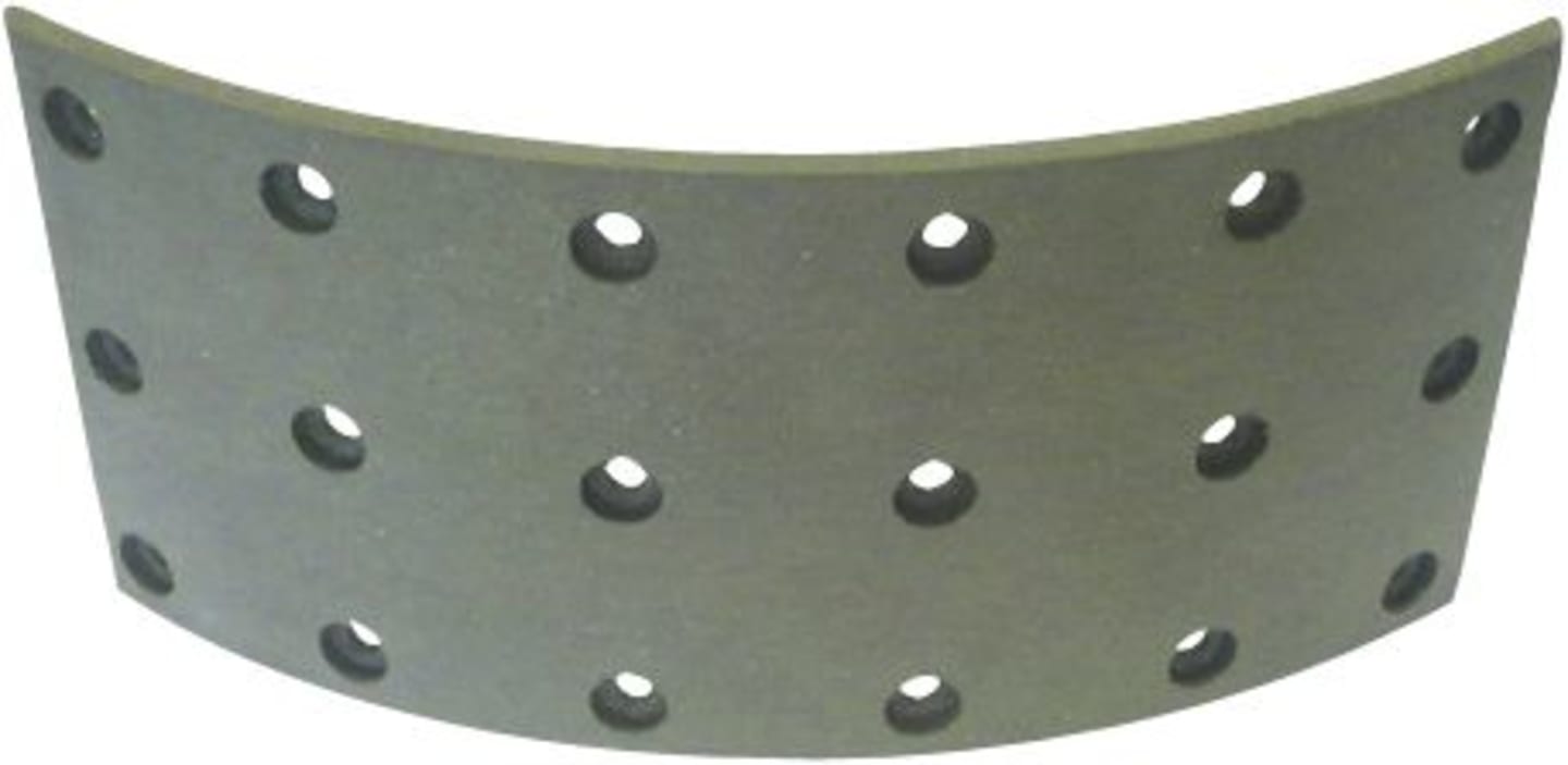 Bremsbelag 205 x 89 x 5 mm, 18 Bohrungen, für Traktor David Brown