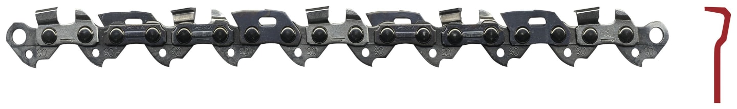 Oregon® Sägekette "Microlite™ 90PX" 3/8"-90 .043"/1,1 mm, 52 Treibglieder, Halbmeißel, abgelängt, 90PX-52E