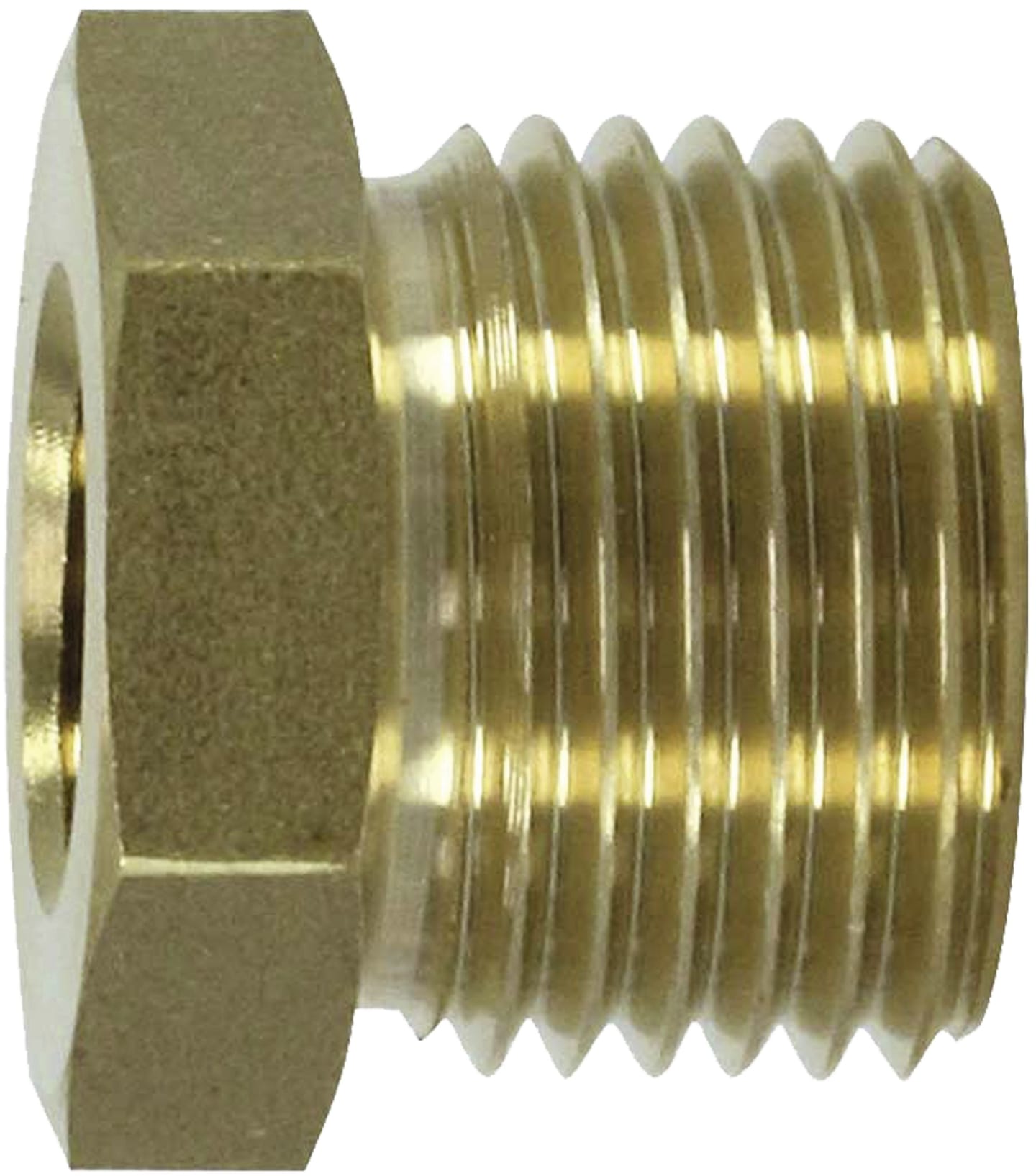Gewindenippel 1/4" IG; 1/2" AG Messing