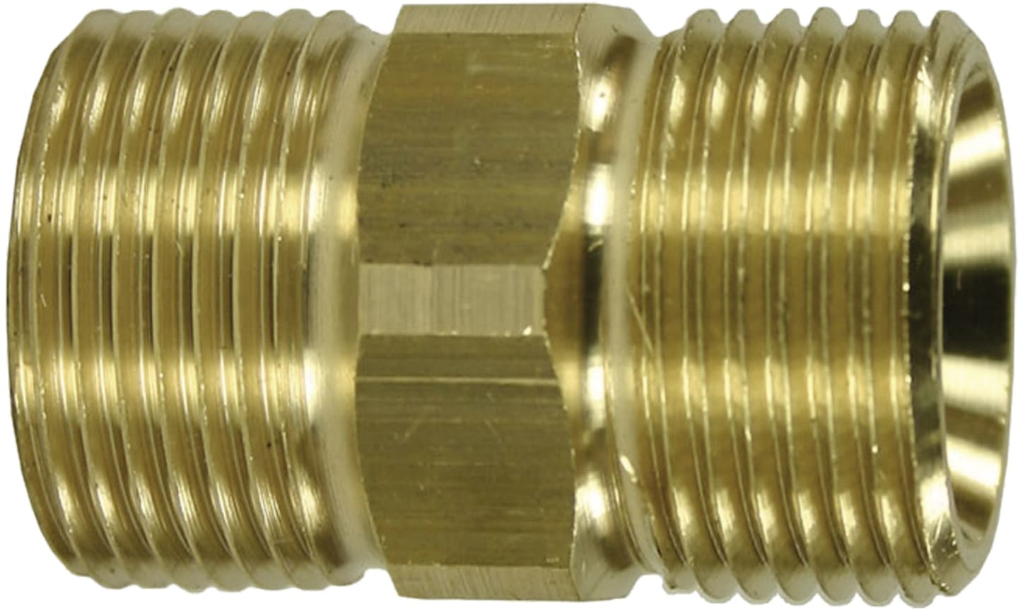 Gewindenippel M 22 x 1,5 AG, Messing