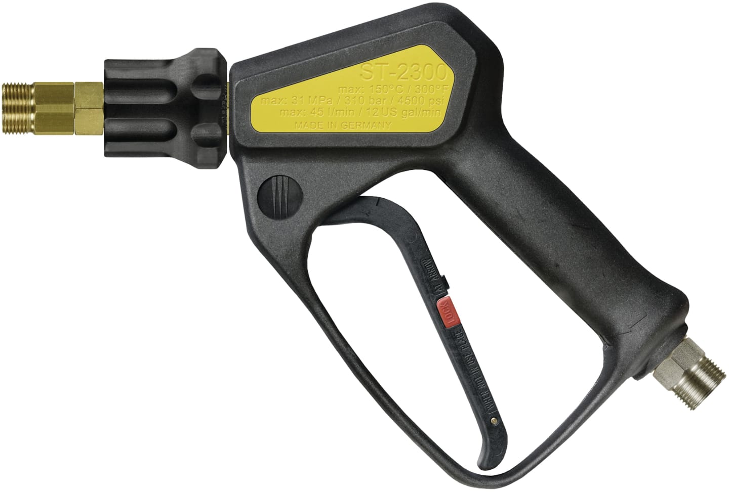 HD-Pistole "ST-2300" Eingang M 22 x 1,5 AG drehbar; Ausgang M 22 x 1,5 AG