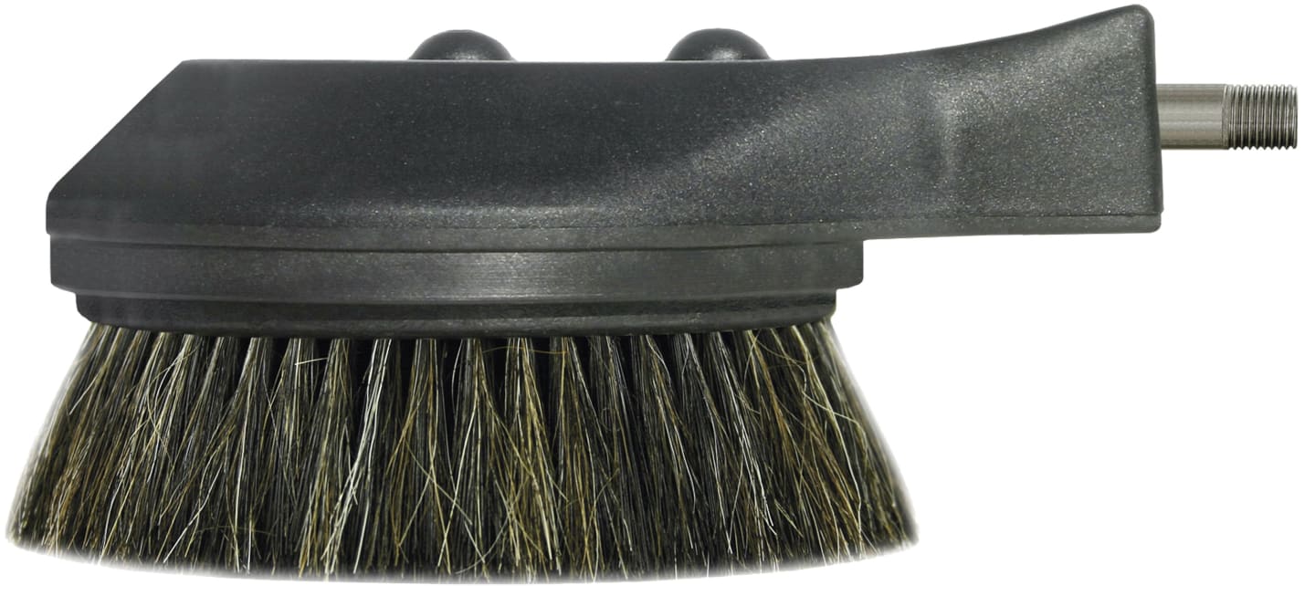 Waschbürste Ø 160 mm rotierend ohne Gelenk, 1/4" AG, Borstenbesatz Roßhaar