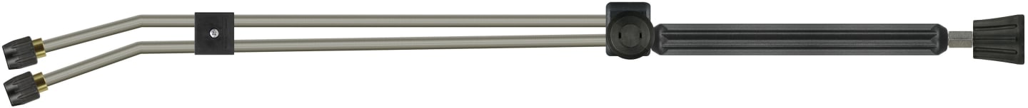 Doppelstrahlrohr mit umspritzter Isolierung, Handverschraubung M 22 IG drehbar, 980 mm
