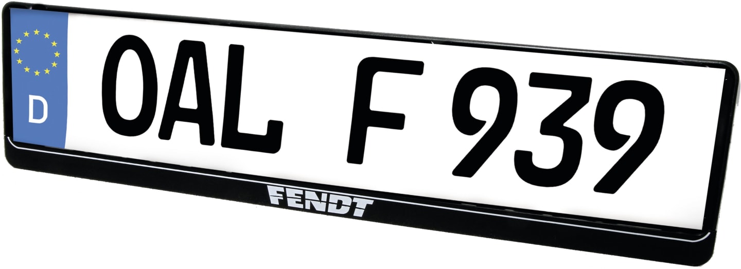 Fendt Kennzeichenhalter 520 x 115 mm, Aufdruck Fendt-Logo, X991000090000