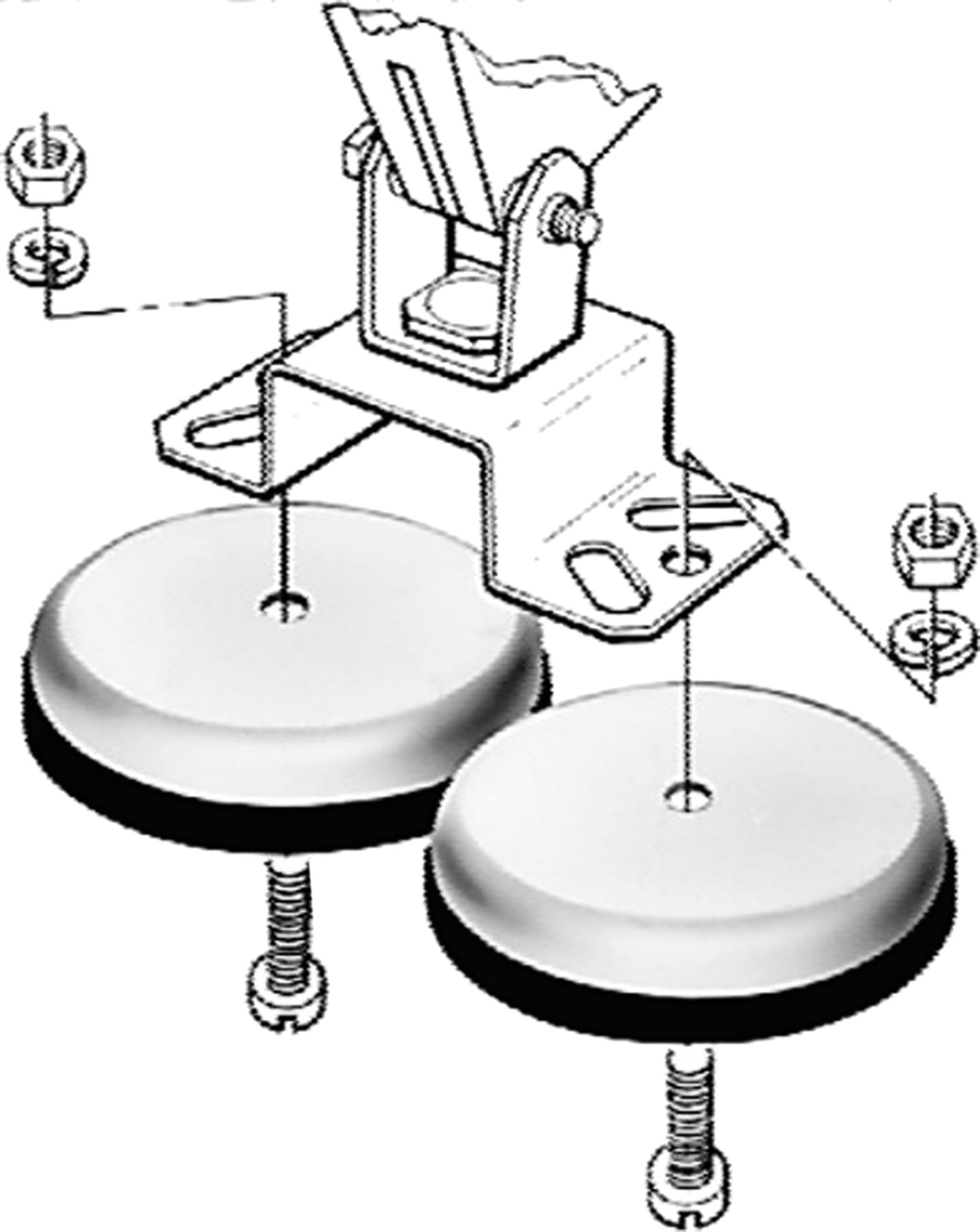 Hella® Magnethalter für Arbeitsscheinwerfer mit U-Befestigungsbügel (Best. Nr. 10066033, 10066047, 10066060), 8HG 004 806-001