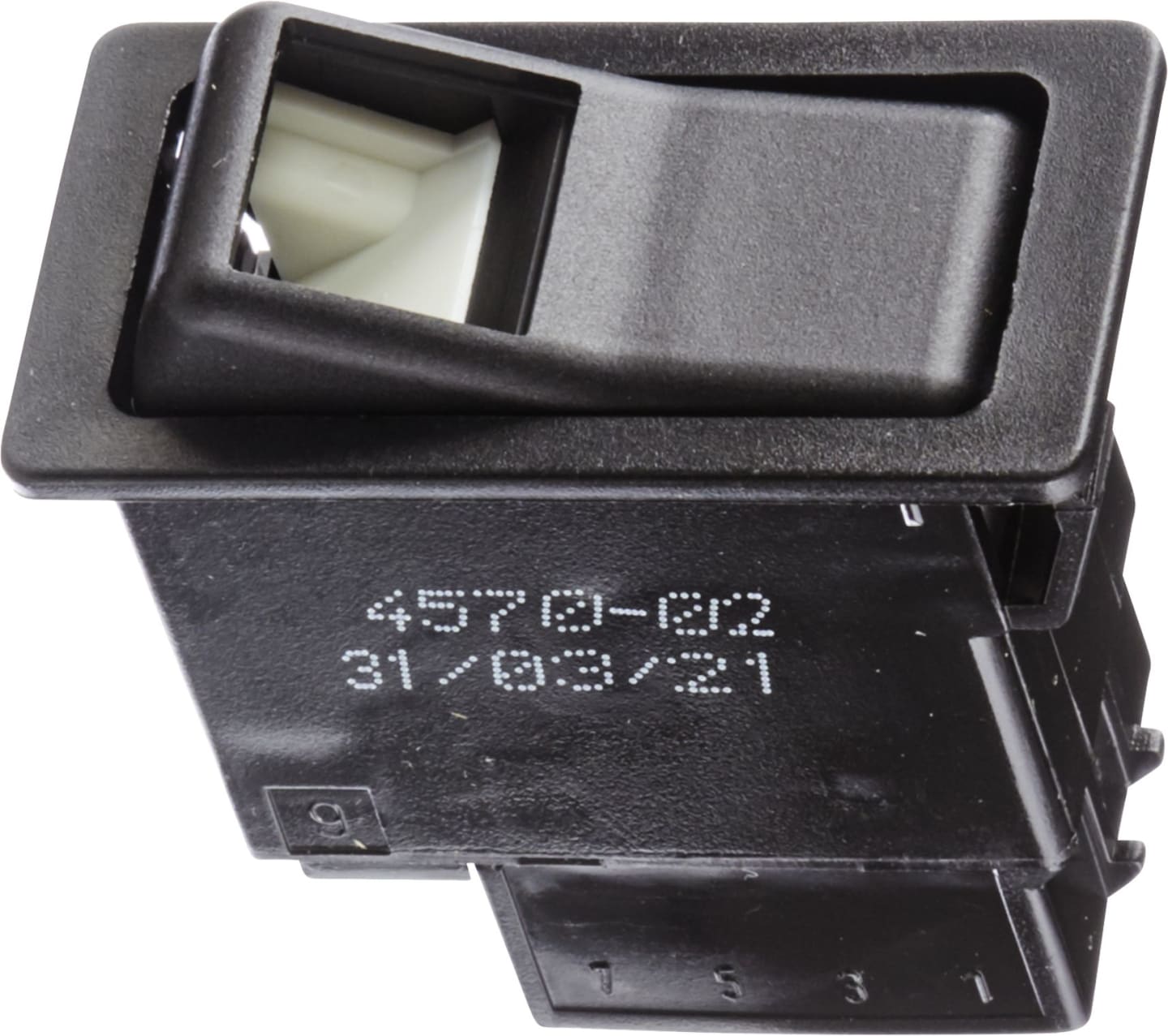 Hella® Wippschalter 12 V; 24 V, einstufig, ein Schaltkreis, 8 Anschlüsse, mit Komfortfunktion; mit Auffindbeleuchtung; mit Funktionsbeleuchtung, 6EH 004 570-021