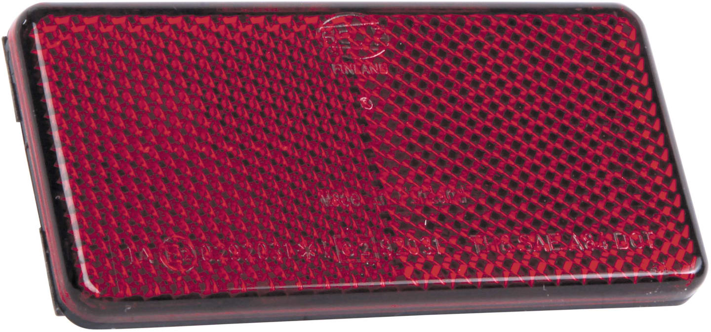 Hella® Rückstrahler rechteckig, rot, 94 x 44 x 6,5 mm, geklebt, 8RA 003 326-031