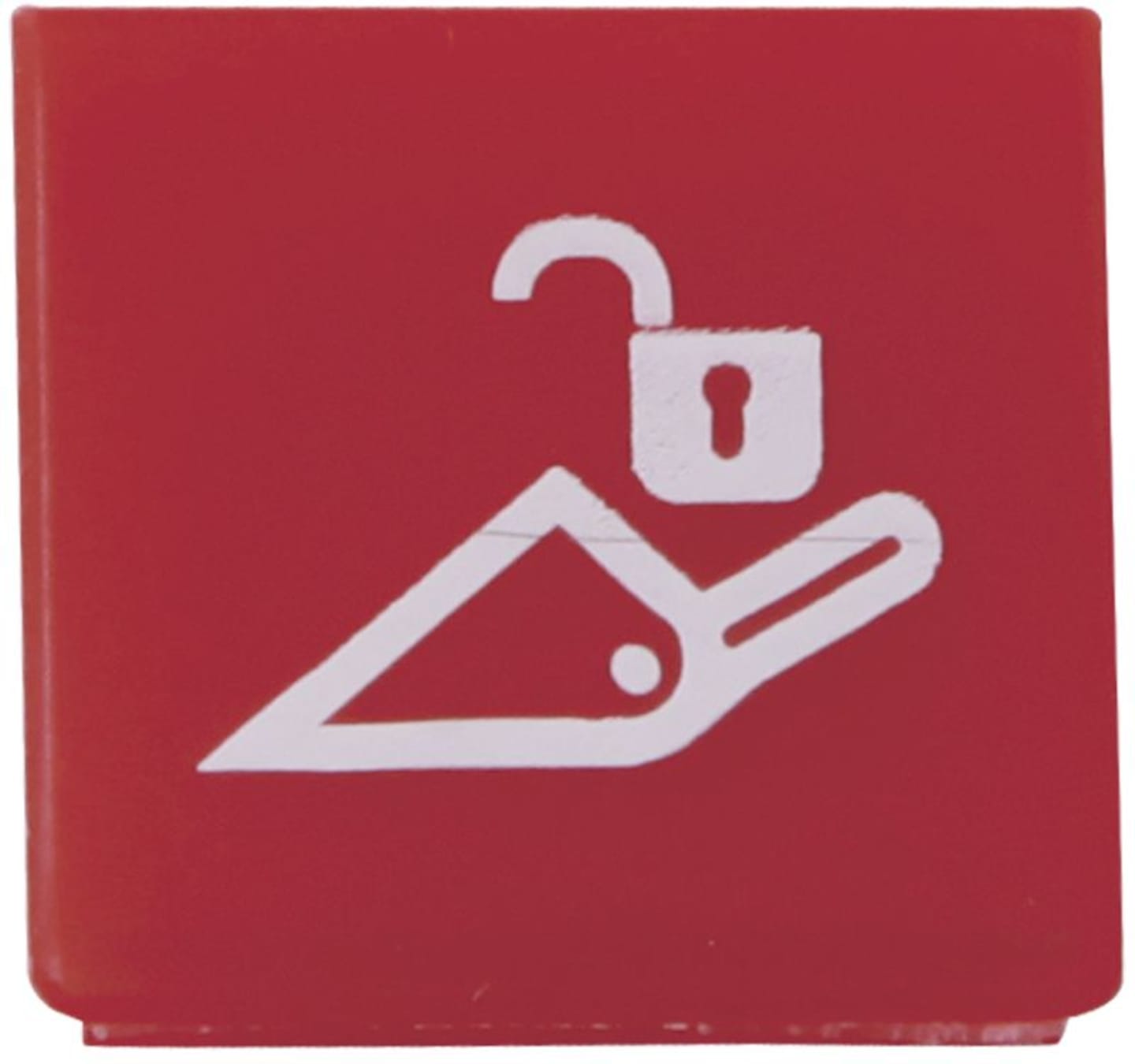 Hella® Symboleinsatz Frontlader entsichern, rot, für Wippschalter, 9XT 740 763-661