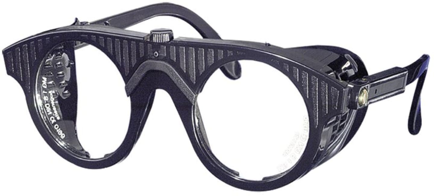 Schweißbrille Nylon mit Steg und seitlichem Blendschutz, Schutzstufe ohne, zum Schleifen