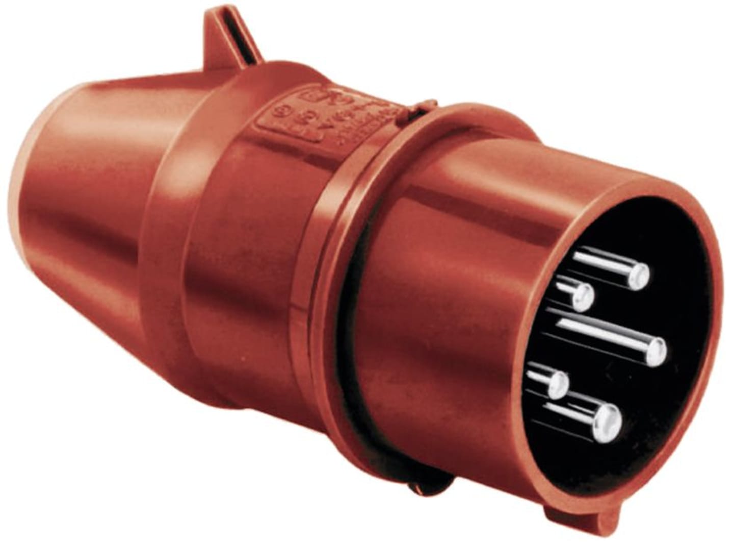 CEE-Stecker 400 V, spritzwassergeschützt, Schutzkontakt 6h