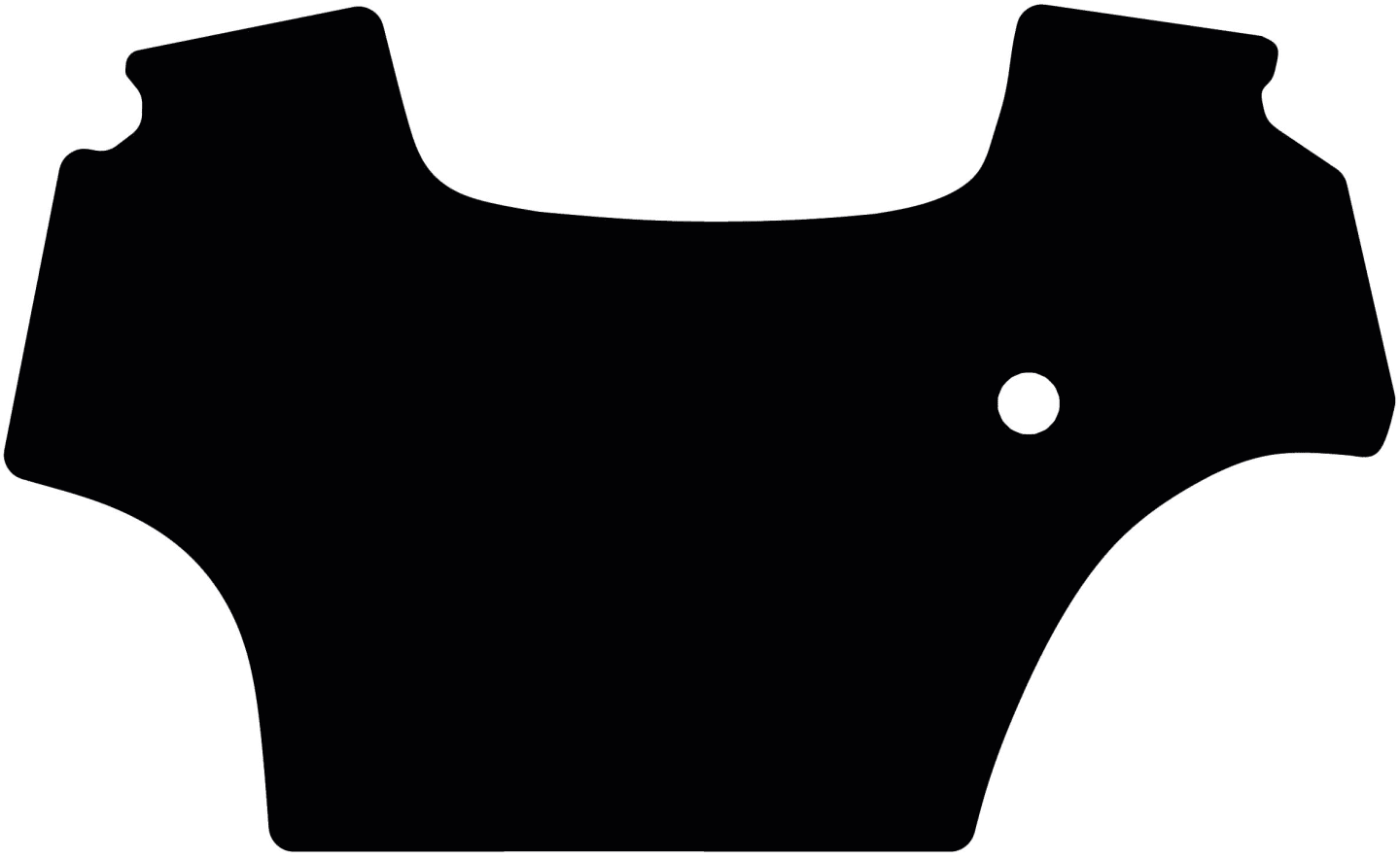 Fußmatte Velours schwarz, für Same Traktor Virtus, ohne Motorbremse, ab Bj. 01.18