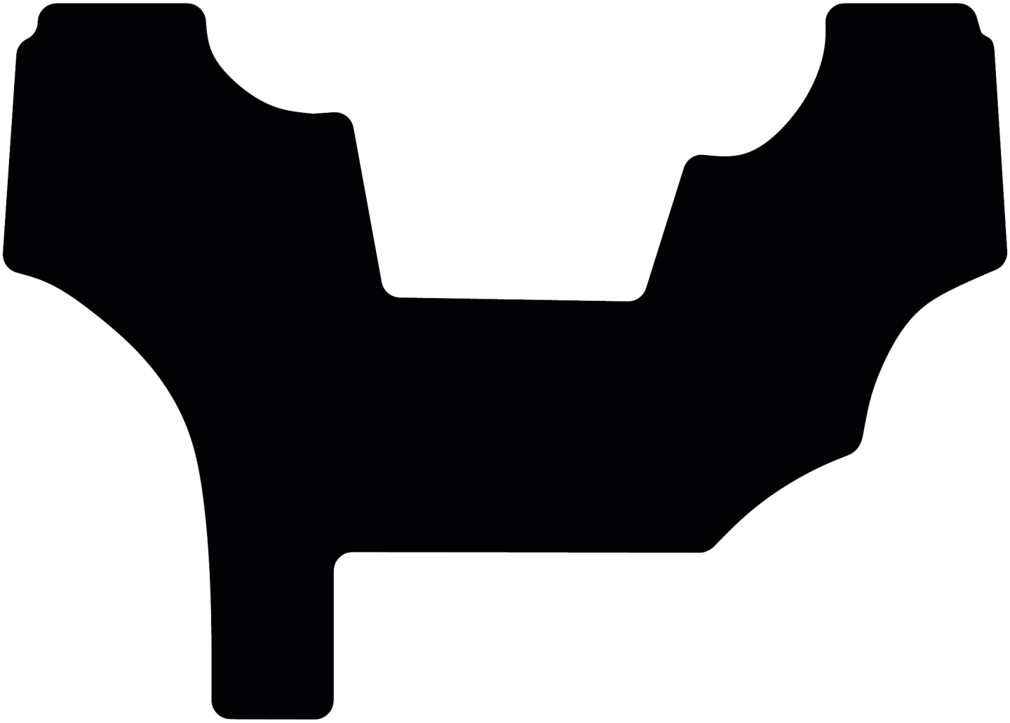 Fußmatte Velours schwarz, für Massey Ferguson Traktor MF 4707, ab Bj. 17