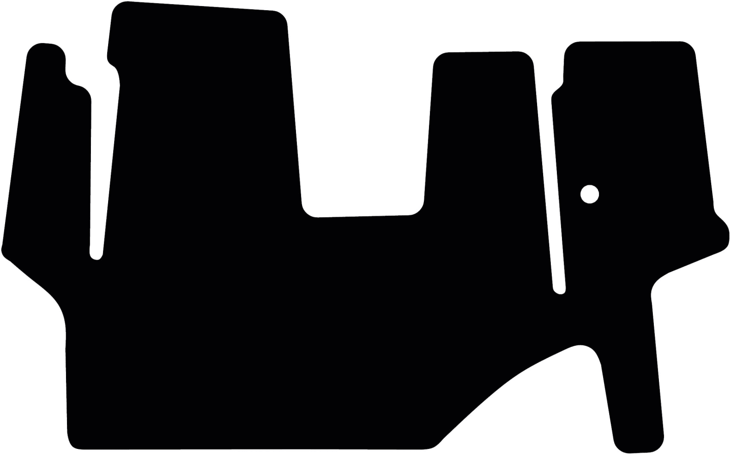 Fußmatte Velours schwarz, für Fendt Traktor Geräteträger F 380 GTA Turbo, Bj. 96 – 03