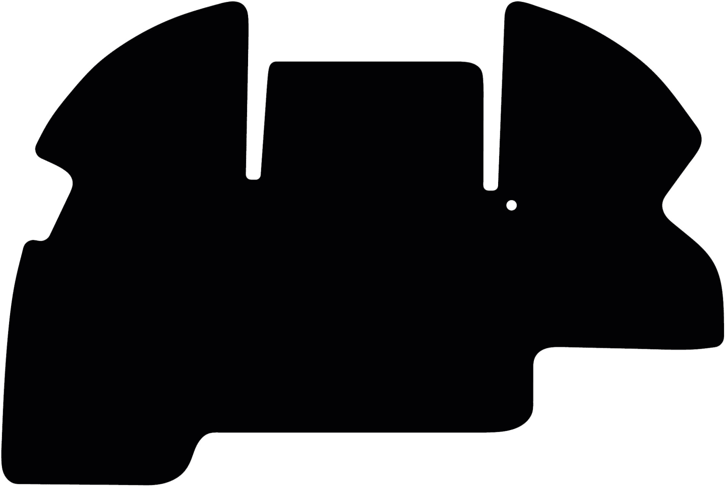 Fußmatte Velours schwarz, für Case IH Traktor Quadtrac 535, Bj. 08 – 10
