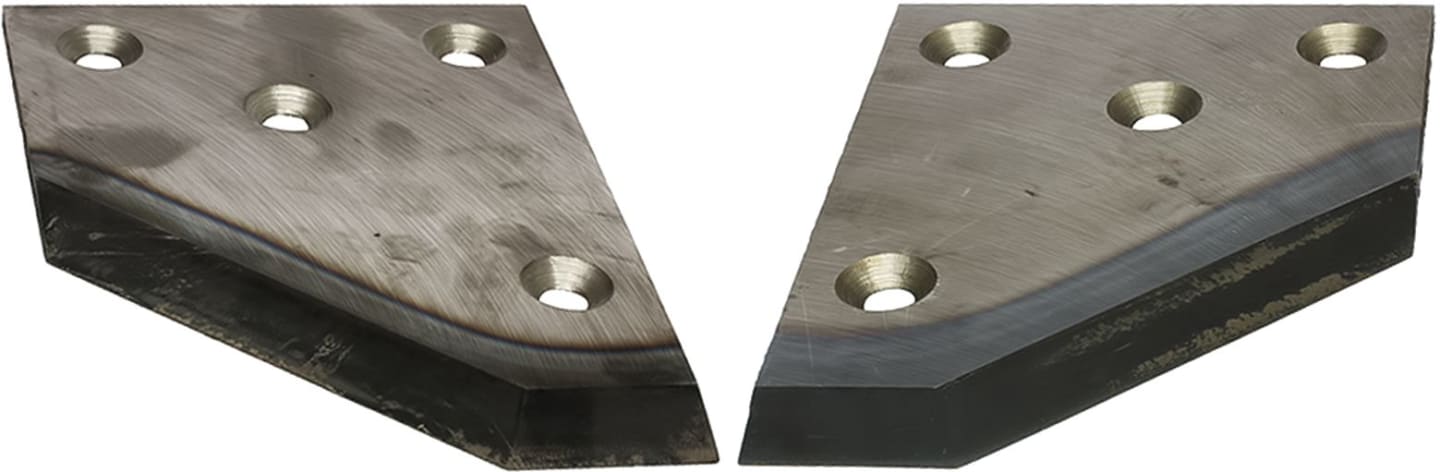 Industriehof® Siloschneidmesser links/rechts, 216 x 159 x 7 mm, für Bressel & Lade