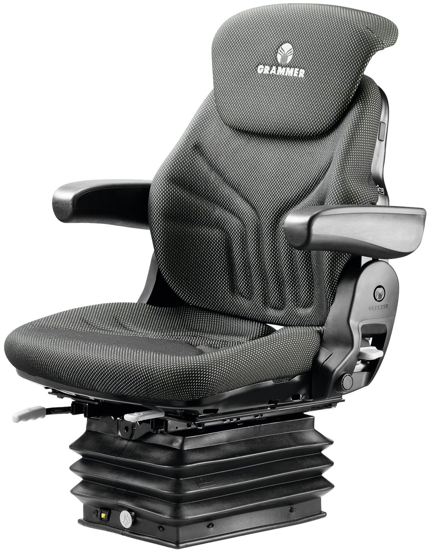 Grammer Traktorsitz "Compacto® Comfort W", luftgefedert, Stoff, anthrazit/grün/silber