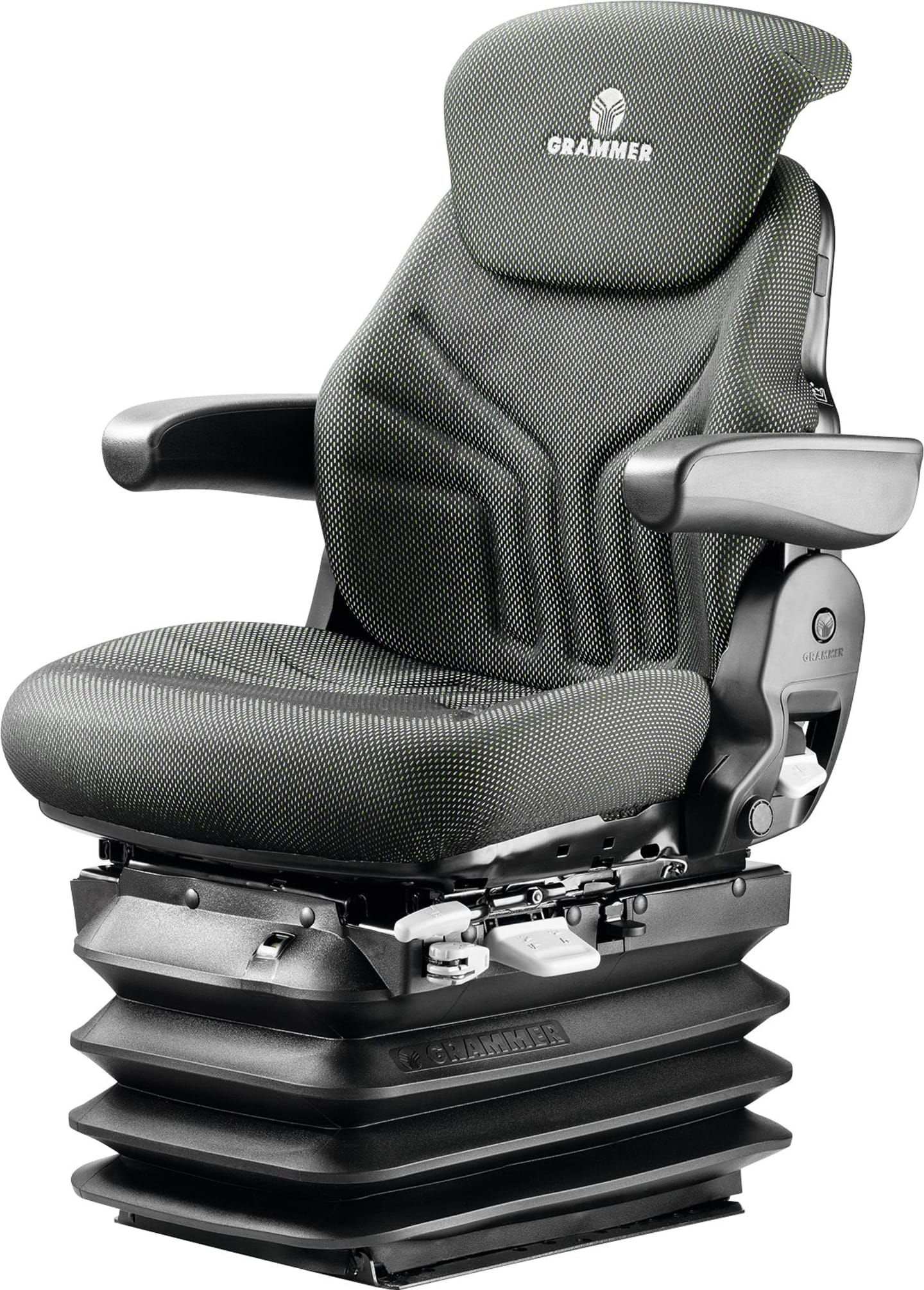 Grammer Traktorsitz "Maximo® Comfort", luftgefedert, Stoff, anthrazit/grün/silber