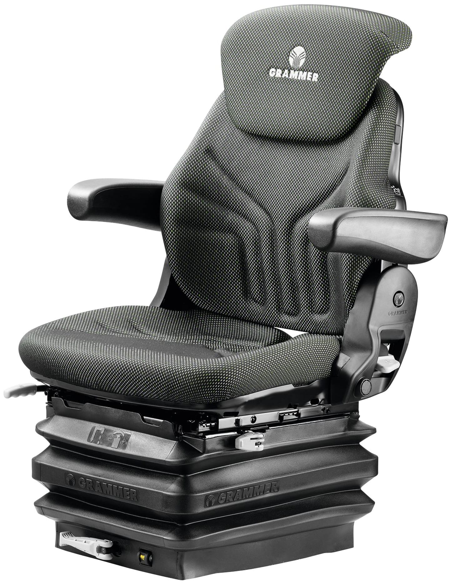 Grammer Traktorsitz "Maximo® Basic", mechanisch gefedert, Stoff, anthrazit/grün/silber, ohne Rückenverlängerung