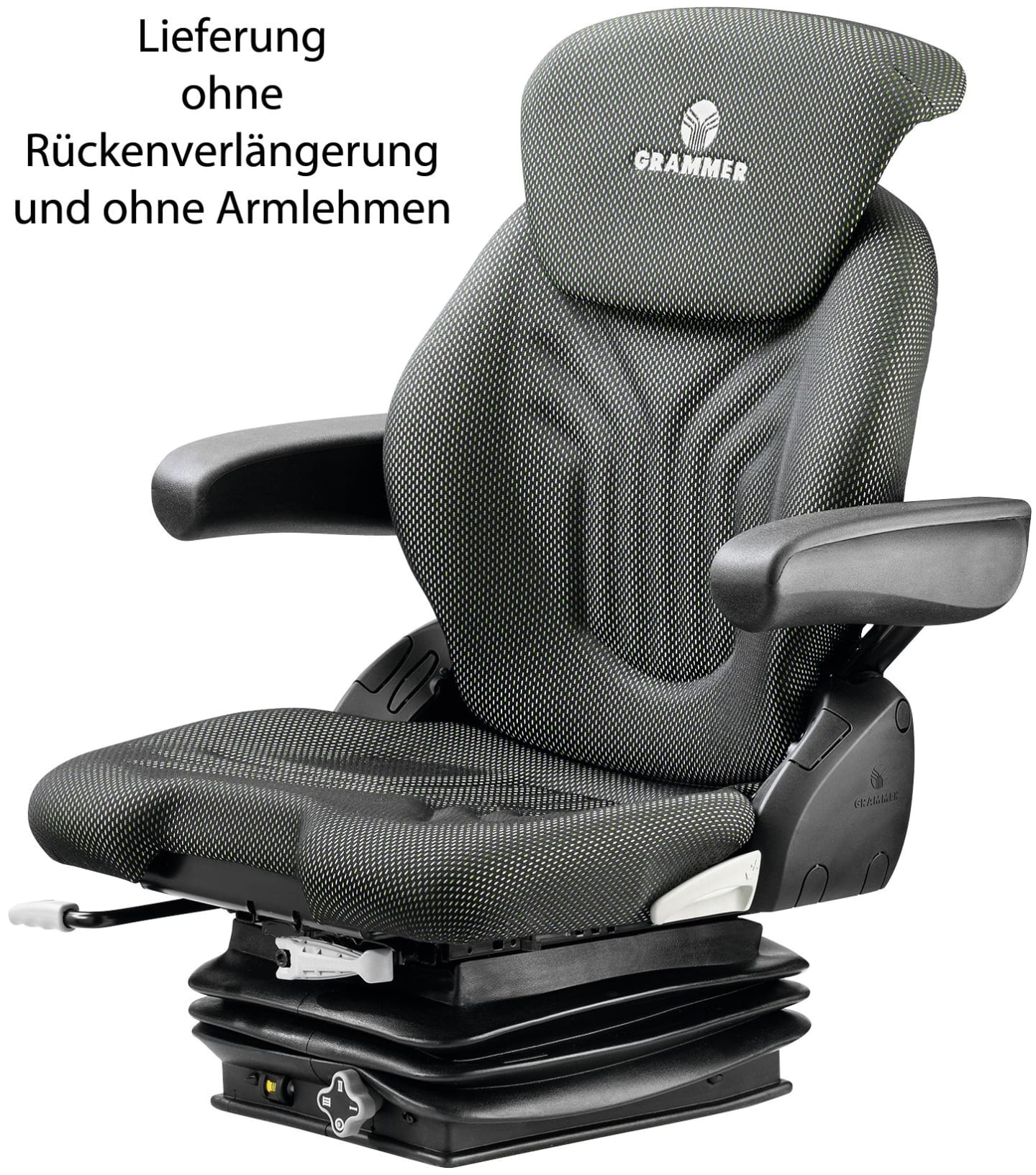 Grammer Traktorsitz "Compacto® Basic M", mechanisch gefedert, Stoff, anthrazit/grün/silber