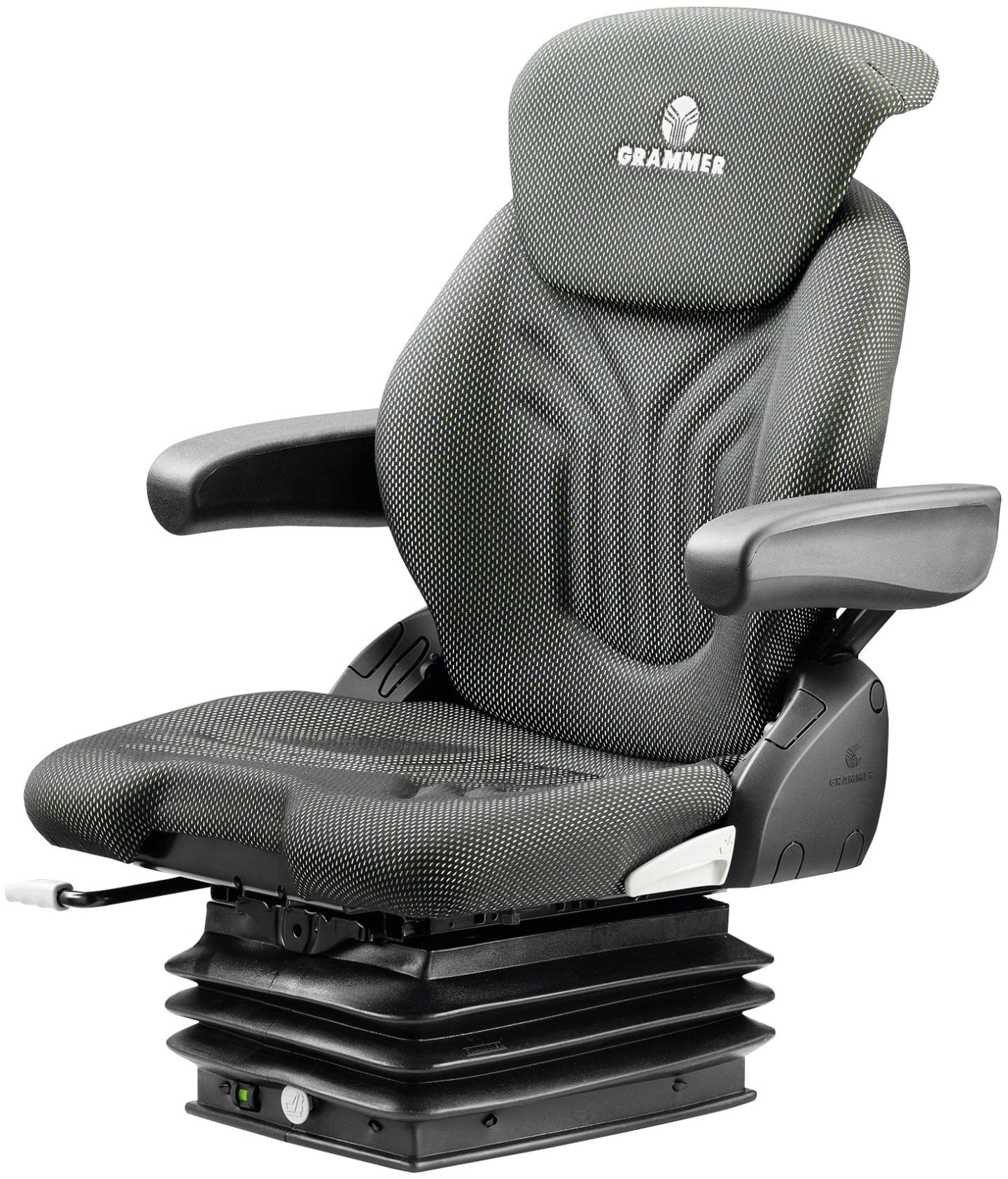 Grammer Traktorsitz "Compacto® Comfort M", luftgefedert, Stoff, anthrazit/grün/silber