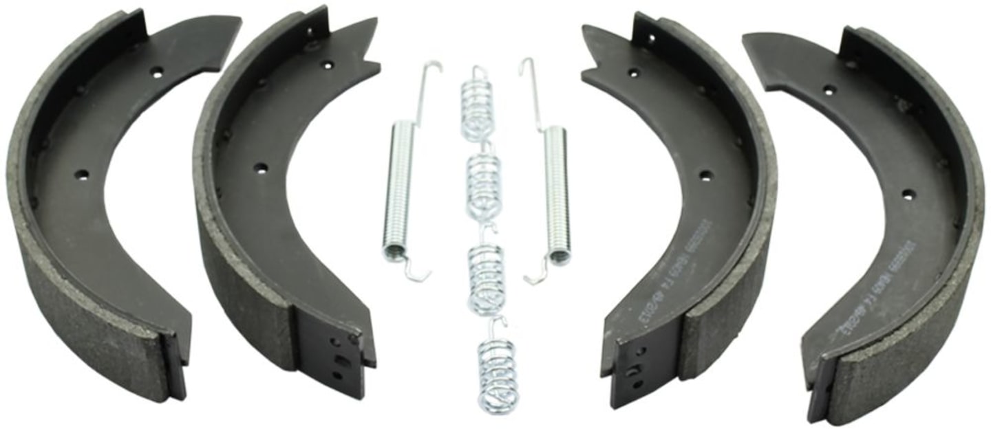 Bremsbackensatz 230 x 40 mm für Radbremse Peitz EBG 8 U, 10 U, 12 U, R 234-76 mit Rückfahrautomatik