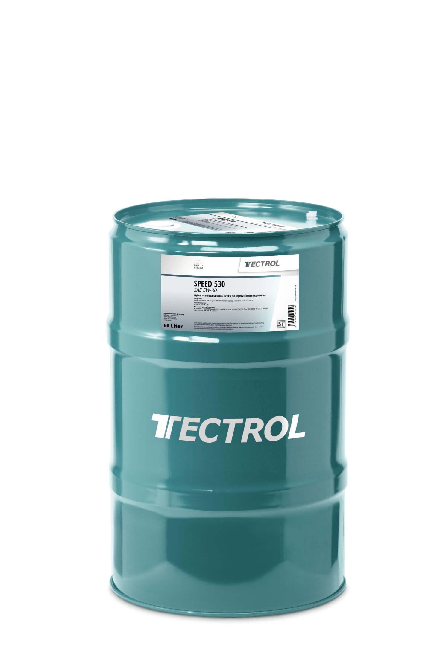 TECTROL SPEED 530 60 l Fass SAE 5W-30 Motoröl, Leichtlauföl, High Performer, PKW, Longlife, mit Abgasnachbehandlung