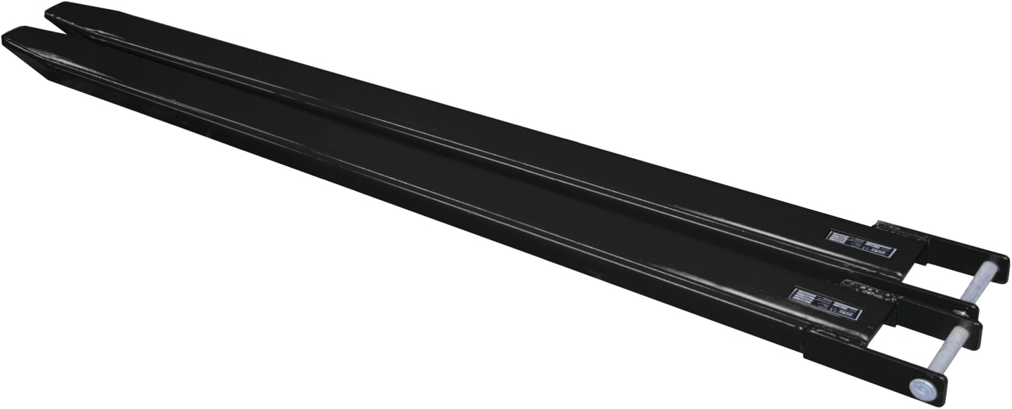 BAUER® SÜDLOHN Gabelverlängerung "GO" Unterseite offen, Länge 1.800 mm, Tragkraft 2.500 kg, schwarzgrau (RAL 7021), für Gabelzinken 150 x 50 mm