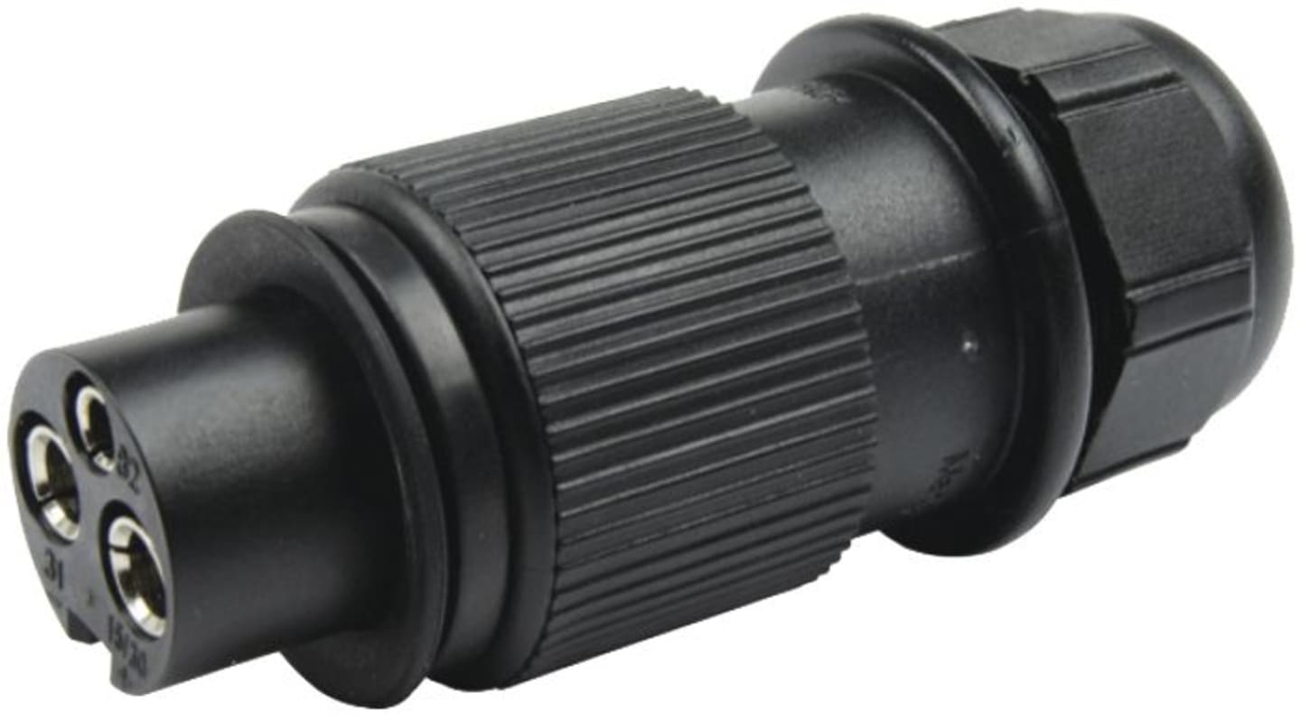 Herth + Buss Stecker 6 – 24 V, 3-polig, Flachsteckanschluss 6,3 mm, , 51 305 685