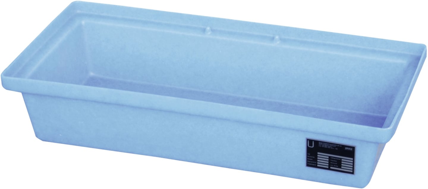 BAUER® SÜDLOHN Auffangwanne "KWP-P 30" Auffangvolumen max. 30 l, ohne Lochrost, für Kleingebinde, PE (Polyethylen), blau