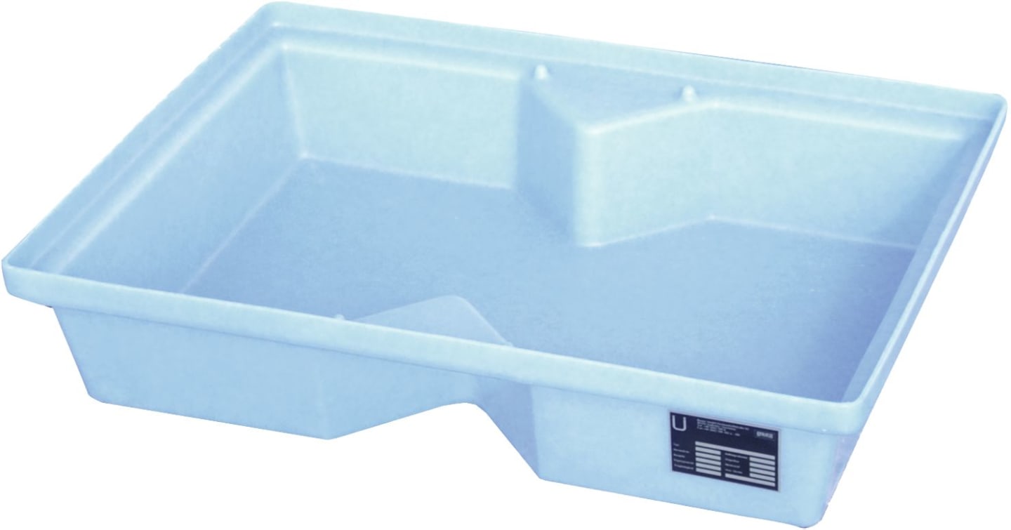 BAUER® SÜDLOHN Auffangwanne "KWP-P 40" Auffangvolumen max. 40 l, ohne Lochrost, für Kleingebinde, PE (Polyethylen), blau