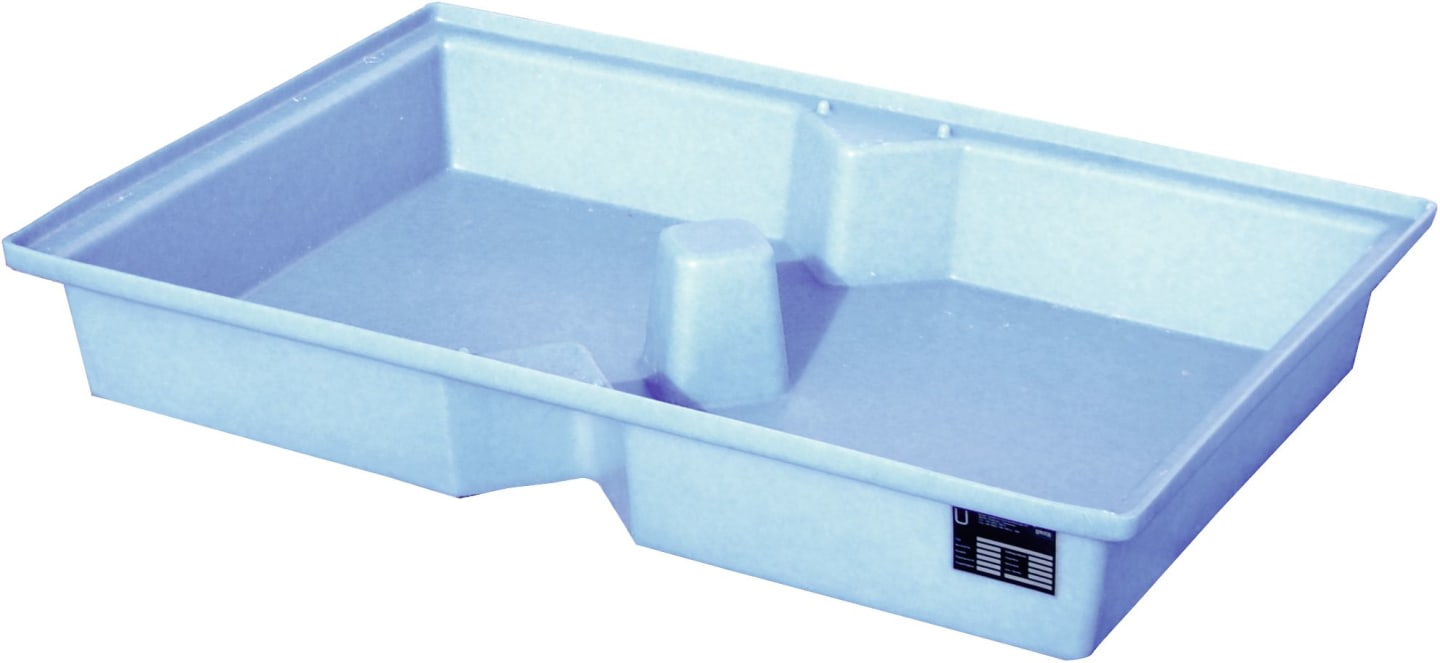 BAUER® SÜDLOHN Auffangwanne "KWP-P 100" Auffangvolumen max. 100 l, ohne Lochrost, für Kleingebinde, PE (Polyethylen), blau
