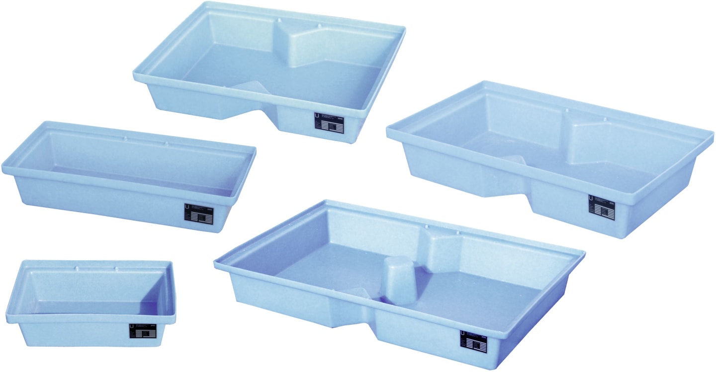 BAUER® SÜDLOHN Auffangwanne "KWP-P" ohne Lochrost, für Kleingebinde, PE (Polyethylen), blau