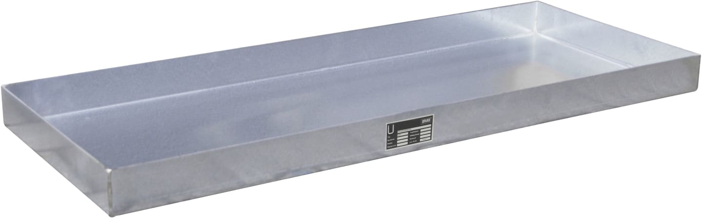 BAUER® SÜDLOHN Auffangwanne "KGW 1" für Kleingebinde, 940 x 60 x 370 mm, Auffangvolumen max. 20 l, Stahlblech, verzinkt