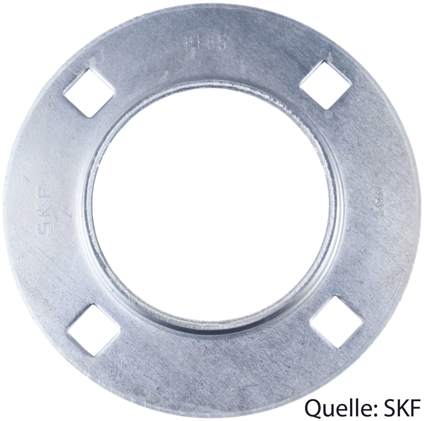 SKF Stahlblechgehäuse rund, 4-Loch, für Y-Lager