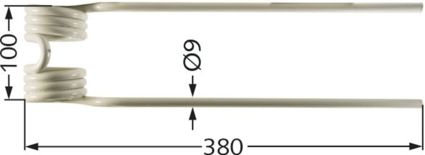 Kreiselheuerzinken links/rechts 380 x 100 x 9 mm für Heuer Pöttinger Eurohit, Hit